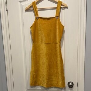 Caution To The Wind Mustard Mini Dress